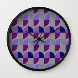 Vintage pattern Design violet blue grey Wall Clock