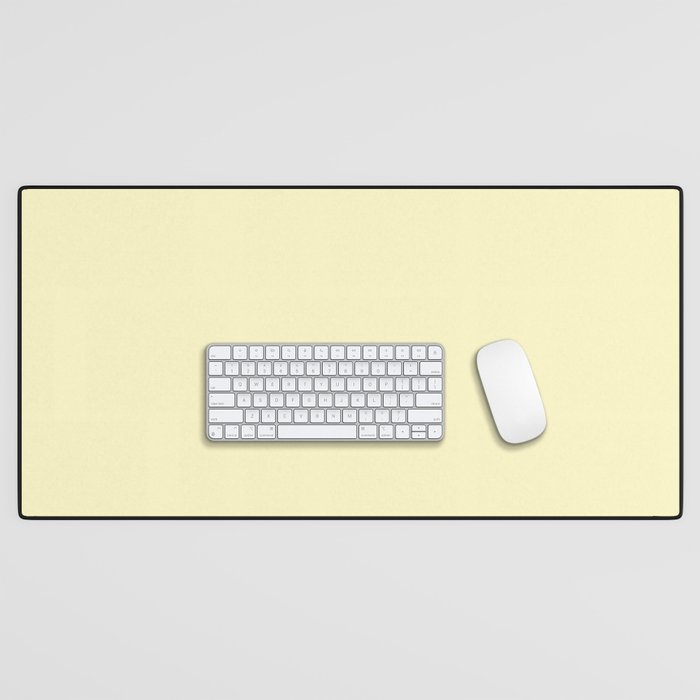 Butter Yellow Solid Color Desk Mat
