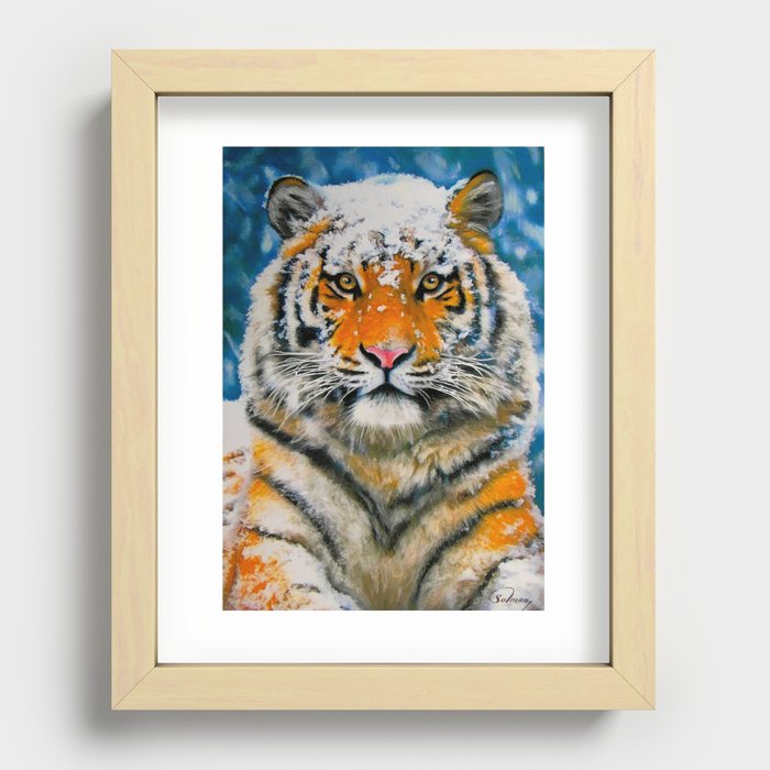 Siberian Tiger Recessed Framed Print