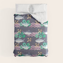 Sharks and fish Comforter
