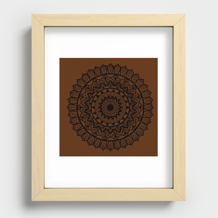 Sapphorica Creations- Lotus Mandala- Color  Recessed Framed Print