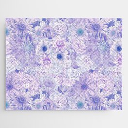 radiant violet floral bouquet aesthetic array Jigsaw Puzzle