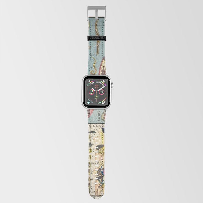 Chinese Parasite Chart Vintage Poster Anatomical  Apple Watch Band