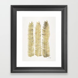 Golden Seaweed Framed Art Print