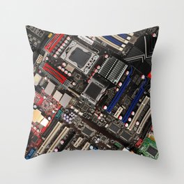 Computer motherboard Throw Pillow