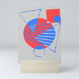 Stripes and punch holes -01B Mini Art Print
