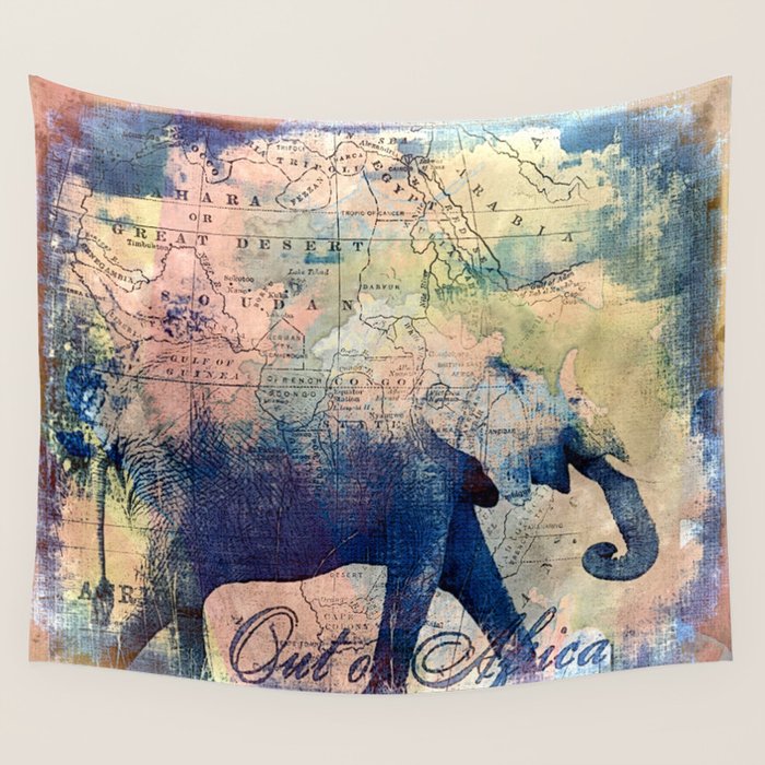 Elephants Journey Wall Tapestry by LebensART Society6
