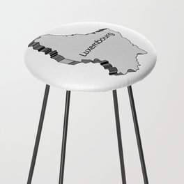 Luxembourg 3D Map Counter Stool