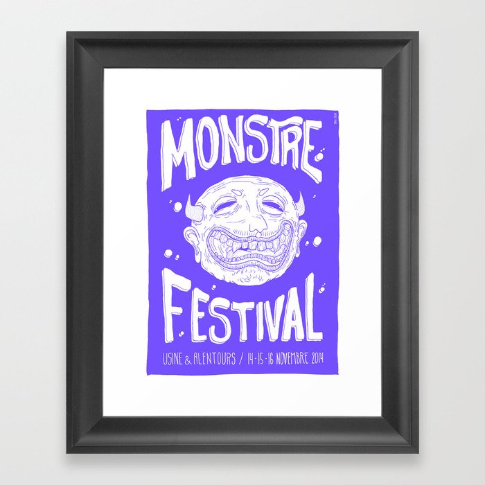 MONSTRE FESTIVAL 2014 Framed Art Print