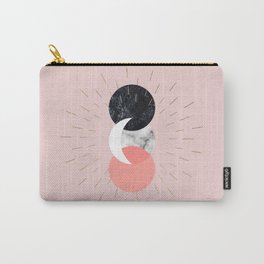 Moon and Sun on Pink and Marble Geometry #abstractart Carry-All Pouch