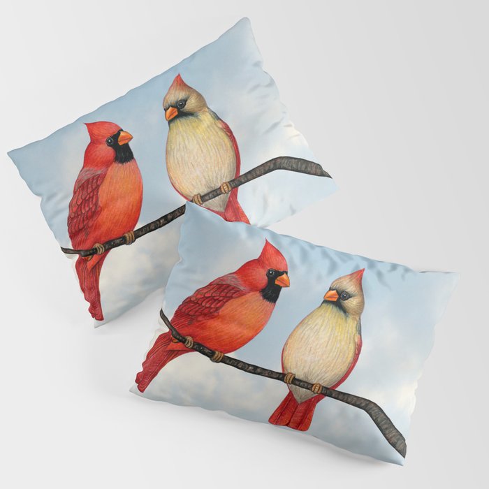 cardinal couple Pillow Sham