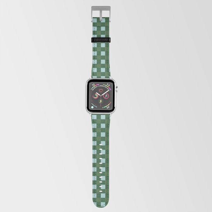 Checks in blue and green Apple Watch Band