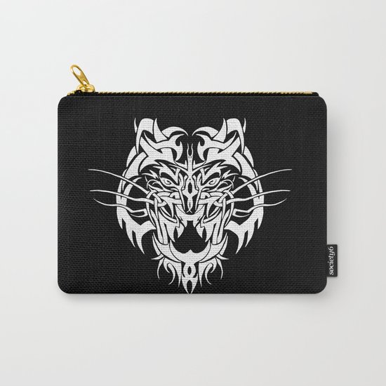 Tiger White Carry-All Pouch