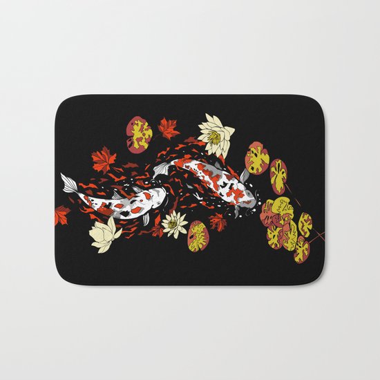 FALLING FISHES Bath Mat