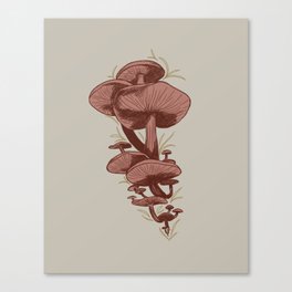 mauve mushroom cluster  Canvas Print