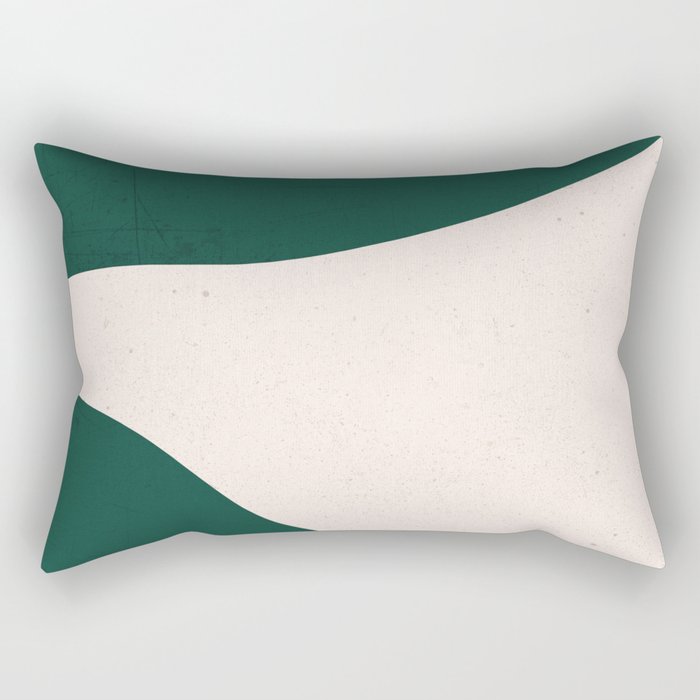 Emerald green abstract art Rectangular Pillow