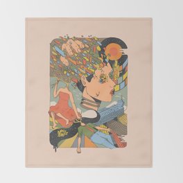 A Shattered Mind Throw Blanket
