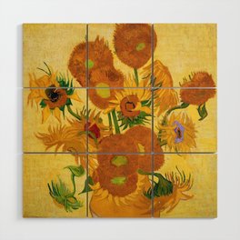 Sunflowers by Van Gogh Wood Wall Art