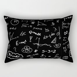 Mathematics nerdy in black Rectangular Pillow