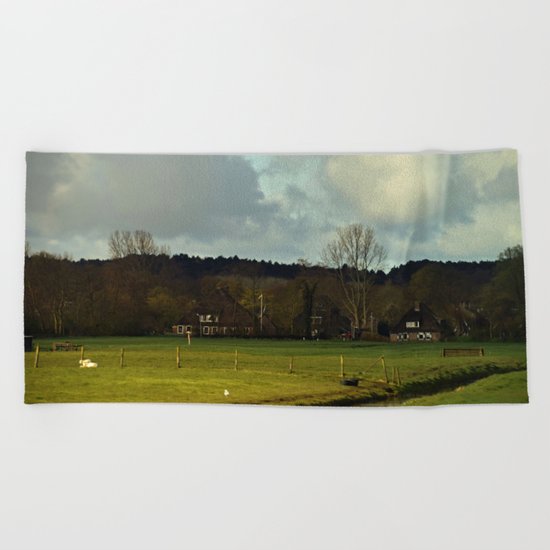 Farm view Beach Towel