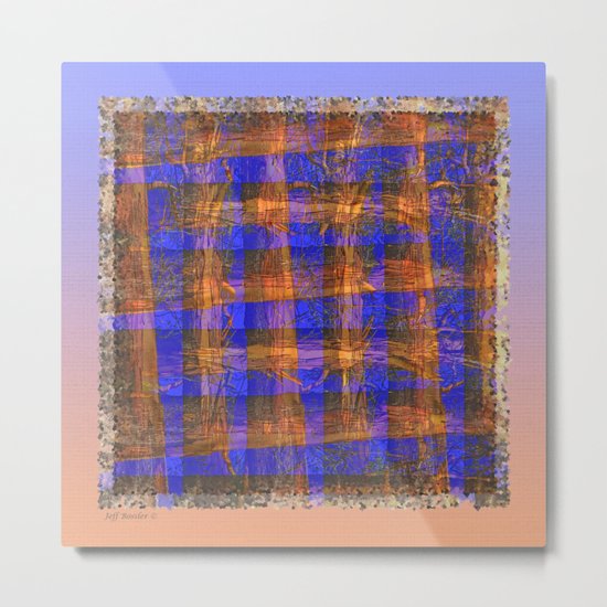 MADRONA TREE PLAID PATTERN Metal Print