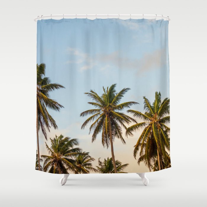 Palm tree clearance shower curtain