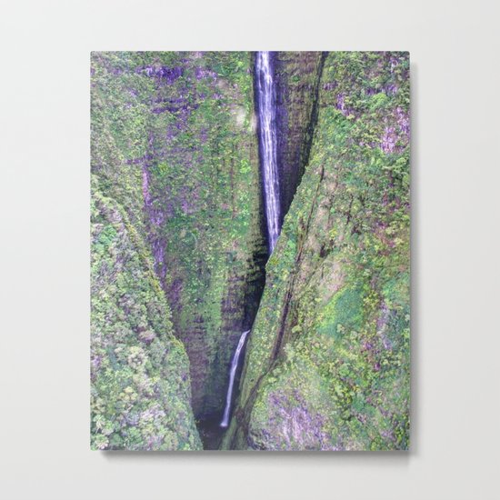 Hawaiian Waterfall Metal Print