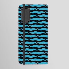 Tiger Wild Animal Print Pattern 331 Black and Blue Android Wallet Case