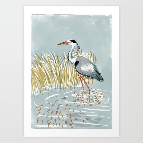 Heron Art Print