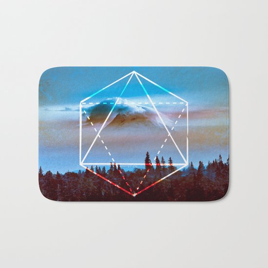 The Elements Geometric Nature Element of Air Bath Mat