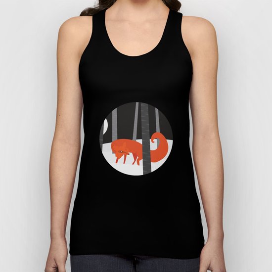Winter Fox Vertical Unisex Tank Top