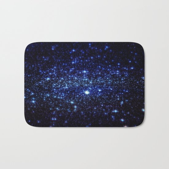 Dark Blue Stars Bath Mat