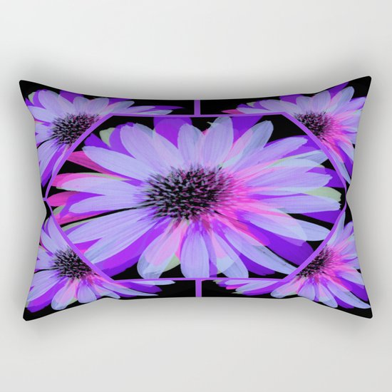 Elegant Painted Flowers Rectangular Pillow