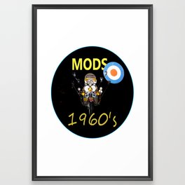 Retro motor scooter youth culture Mods sixties  Framed Art Print