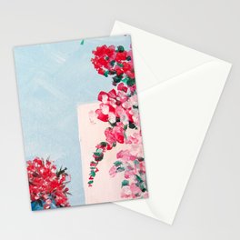 Red Flowers Stationery Card
