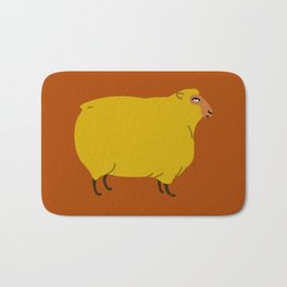 Sheepy McSheep Face Bath Mat | Digital, Farmyard, 5Dwizard, Vector, Animal, Naive, Terracotta, Sheep, Ajbis, Drawing 