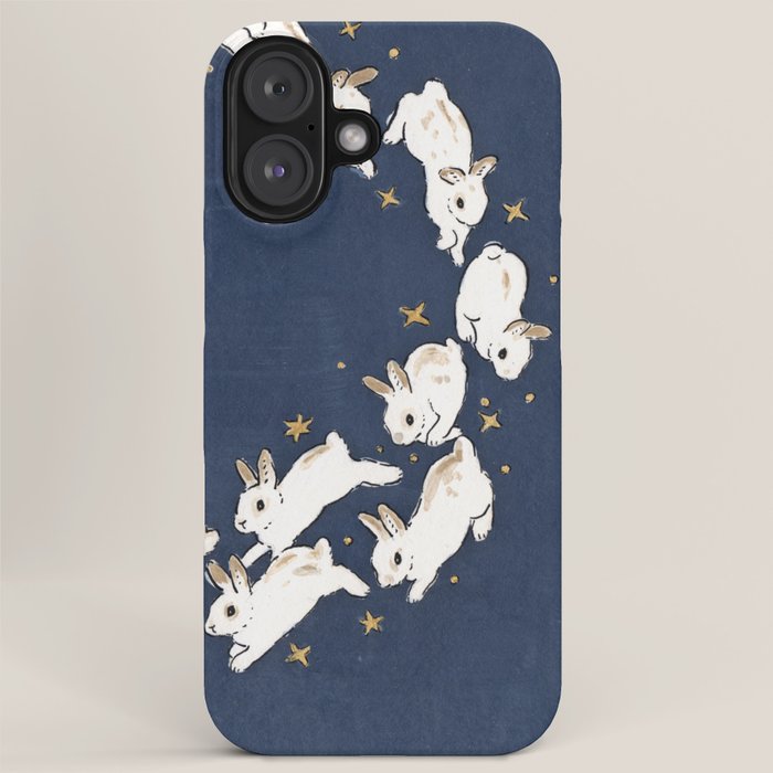 Rabbits run iPhone Case by SCHINAKO MORIYAMA | Society6