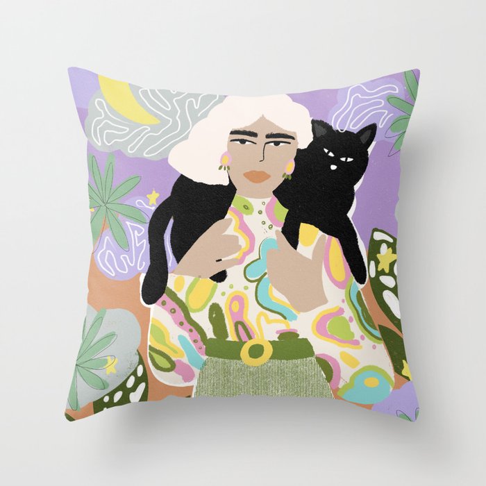 Witchy Woman Throw Pillow
