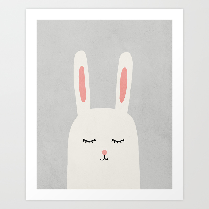 Rabbit Bunny Mid Century Modern Kids Art Children S Art Kids