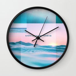 Bible Verse Ocean Collage Wall Clock