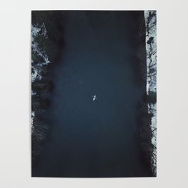 Lone Winter Kayak Poster