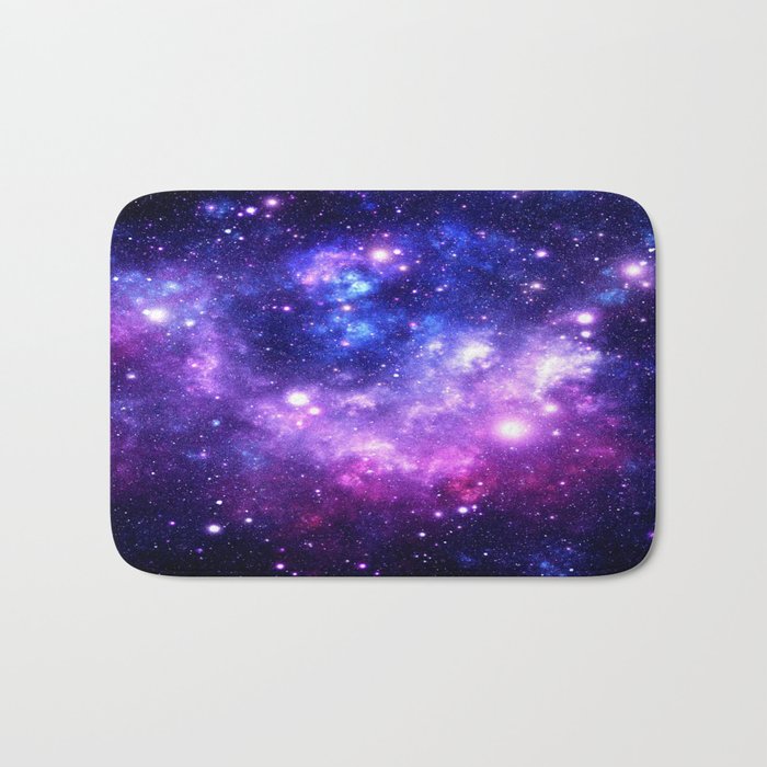 Purple Blue Galaxy Nebula Bath Mat
