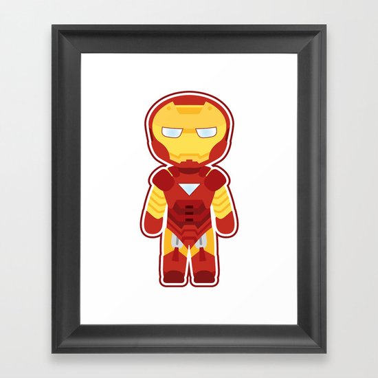 Chibi Iron Man Framed Art Print