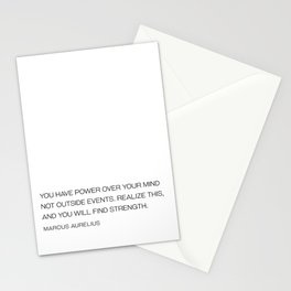Marcus Aurelius you have power over your mind quote Stationery Card