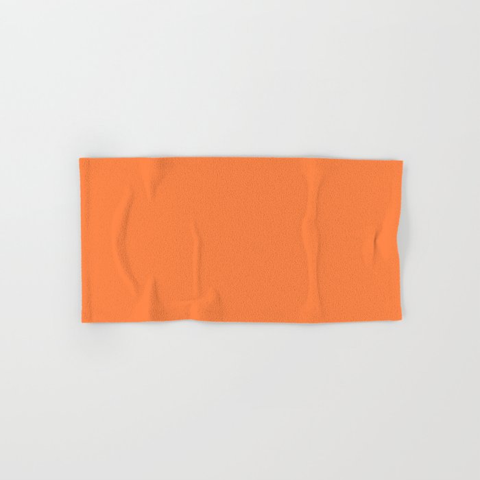 From The Crayon Box – Mango Tango - Bright Orange Solid Color Hand & Bath Towel