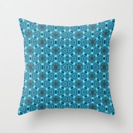 Holiday Stars Symmetrical Geometric Fractal Art // 2021 - 037 Throw Pillow