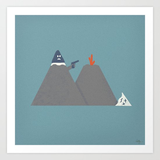 Snow Capped Art Print