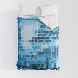 Twinkle Blue Disco Ball Pattern  Comforter