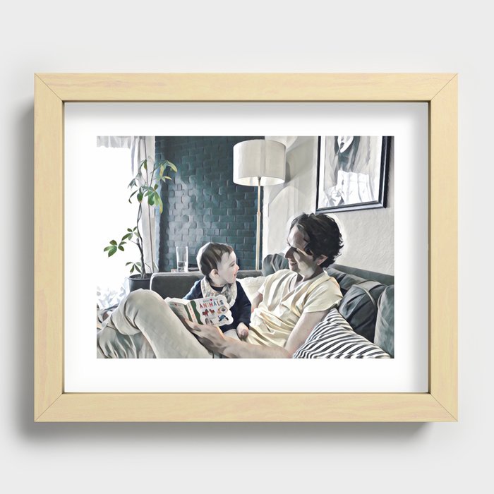Chris and Benson Recessed Framed Print