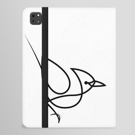 Blue Jay - one line bird iPad Folio Case